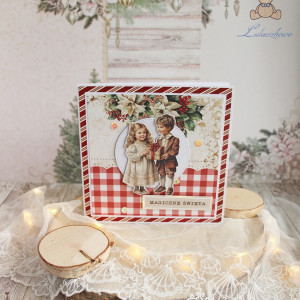 Kartka świąteczna, Boże Narodzenie życzenia prezent  GOTOWA