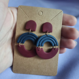 Kolczyki sztyfty półkola