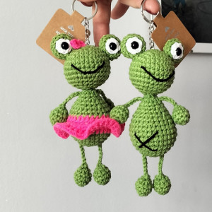 Komplet breloków, żabki, upominek,