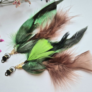 Klipsy pióra długie lekkie