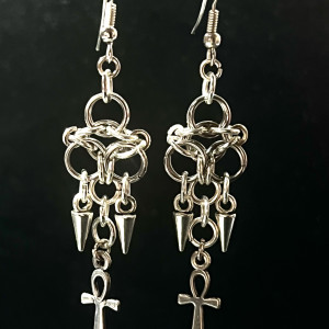 Kolczyki Alternatywne Gotyckie Stal Nierdzewna