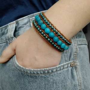 Bransoletka boho z jadeitem