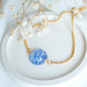 Bransoletka z niezapominajkami