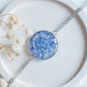 Bransoletka z niezapominajkami