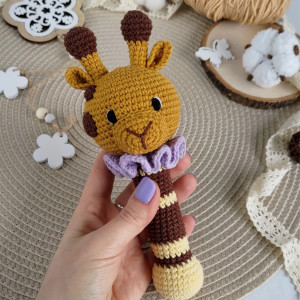 Grzechotka żyrafa, Prezent dla malucha, Gryzak dla niemowląt