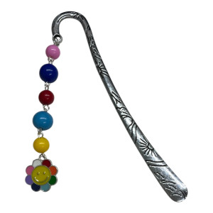 Kolorowa zakładka do książki z uśmiechniętym charms (425736)