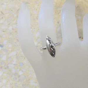 bv 113 srebrny, śliczny pierścionek vintage