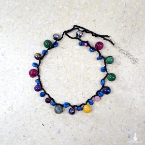 5907 naszyjnik z kamieni naturalnych; kolorowy