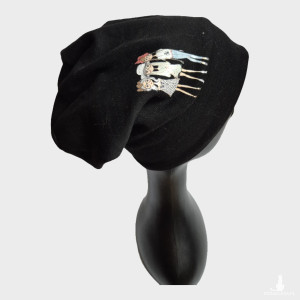 Czapka czarna z nadrukiem