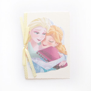 pastelowa kartka dla dziewczynki, bajkowe kartki na Boże Narodzenie, świąteczne kartki dla dzieci, Anna i Elsa kartka, frozen kartka, kraina lodu kartka, kartka dla siostry, fajne kartki na r