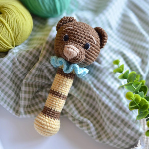 Grzechotka miś, Gryzak dla niemowląt, Prezent dla niemowlaka