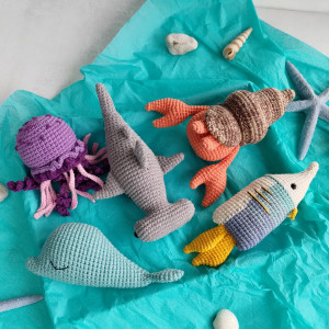 Zestaw morskich zwierząt (5 szt), Gra edukacyjna, Prezent dla dziecka