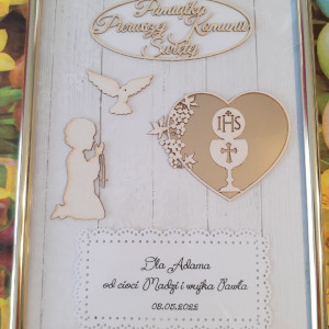 Ramka komunia dla chłopca