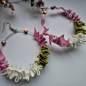 Klipsy boho kolorowe duze lekkie koła