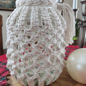 Lampion w stylu Boho w kolorze naturalnym