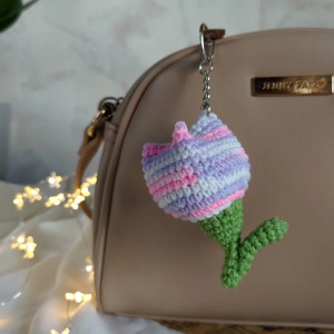 Brelok tulipanek, Brelok do kluczy, Brelok na prezent, Brelok dla mamy