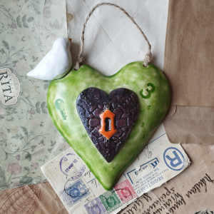 Serce szmaragdowe wypukłe