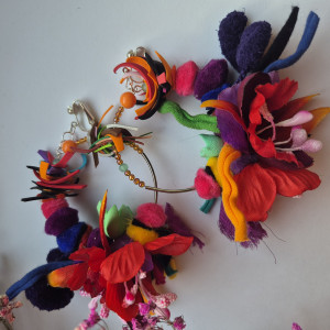 Kolczyki  lub klipsy koła szaleństwo