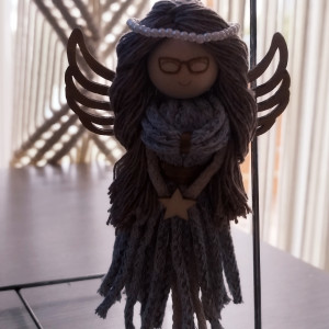 Aniołek ze sznurka bawełnianego