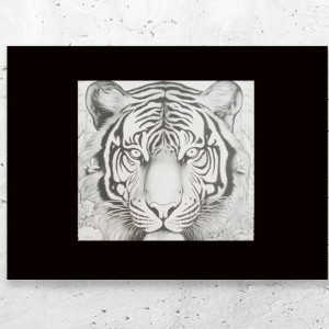 czarno biały plakat A4, tygrys plakat 21x30, biało czarny plakat z tygrysem, zwierzęta plakaty do domu, A4 plakat do biura, plakat do sypialni, nowoczesny plakat, ładny plakat, poster