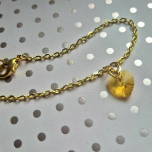 Bransoletka minimalistyczna  z sercem