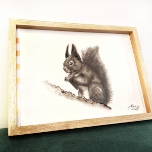 Unikalny rysunek wiewiórki – sztuka w Twoim domu
