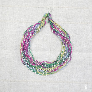 6578 kolorowy, lekki, delikatny naszyjnik; kolia