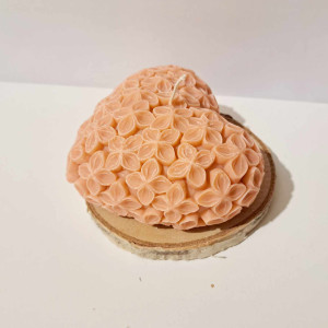 Świeca serce kwiatowe