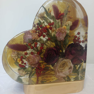 Konserwacja bukietu ślubnego - serce