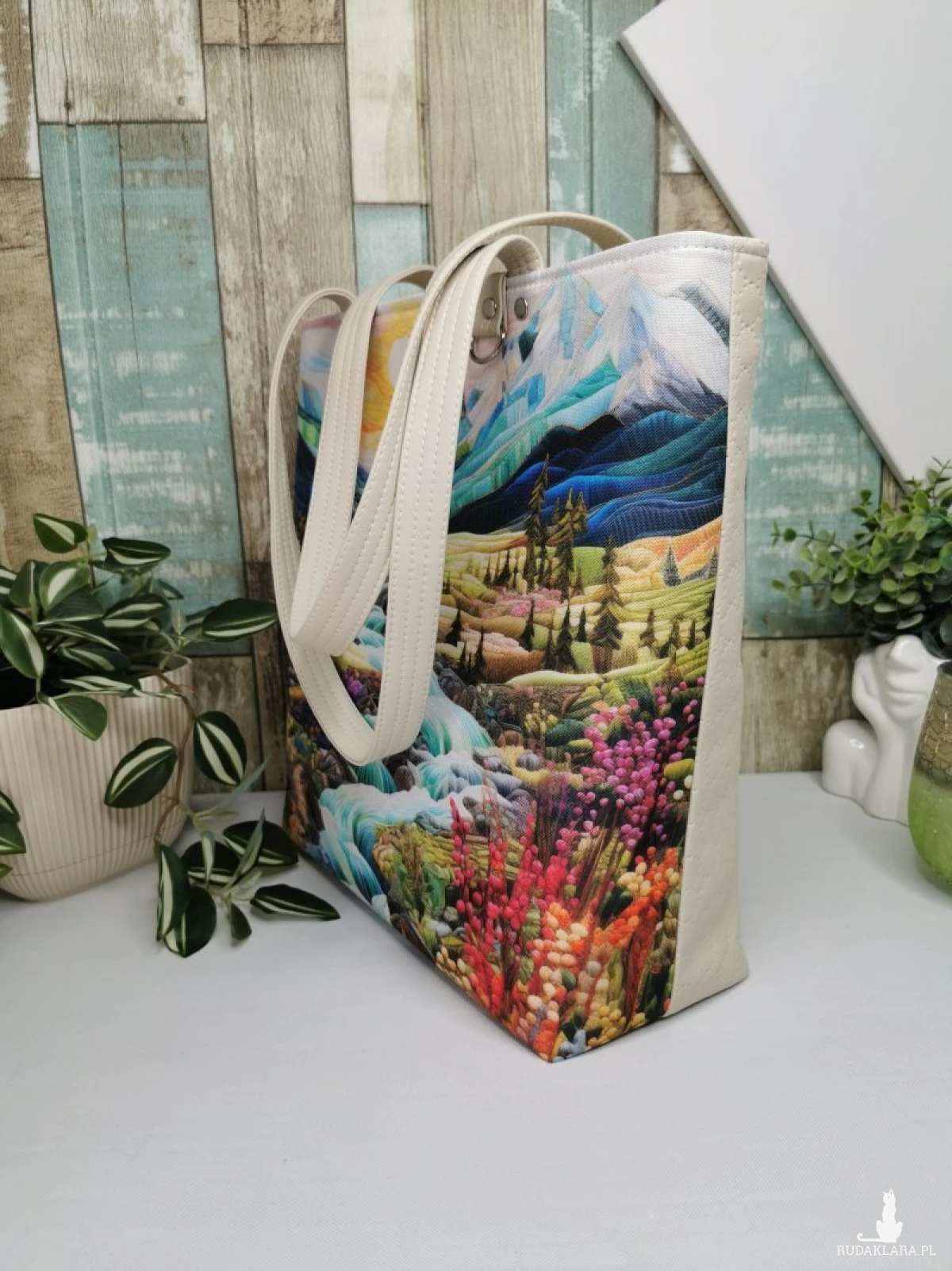 Torebka damska shopper bag torebka na ramię zamykana - pejzaż 5