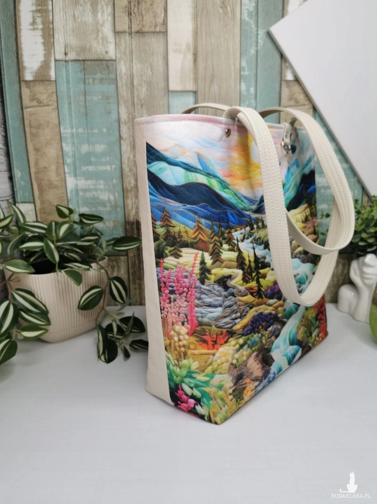 Torebka damska shopper bag torebka na ramię zamykana - pejzaż 5