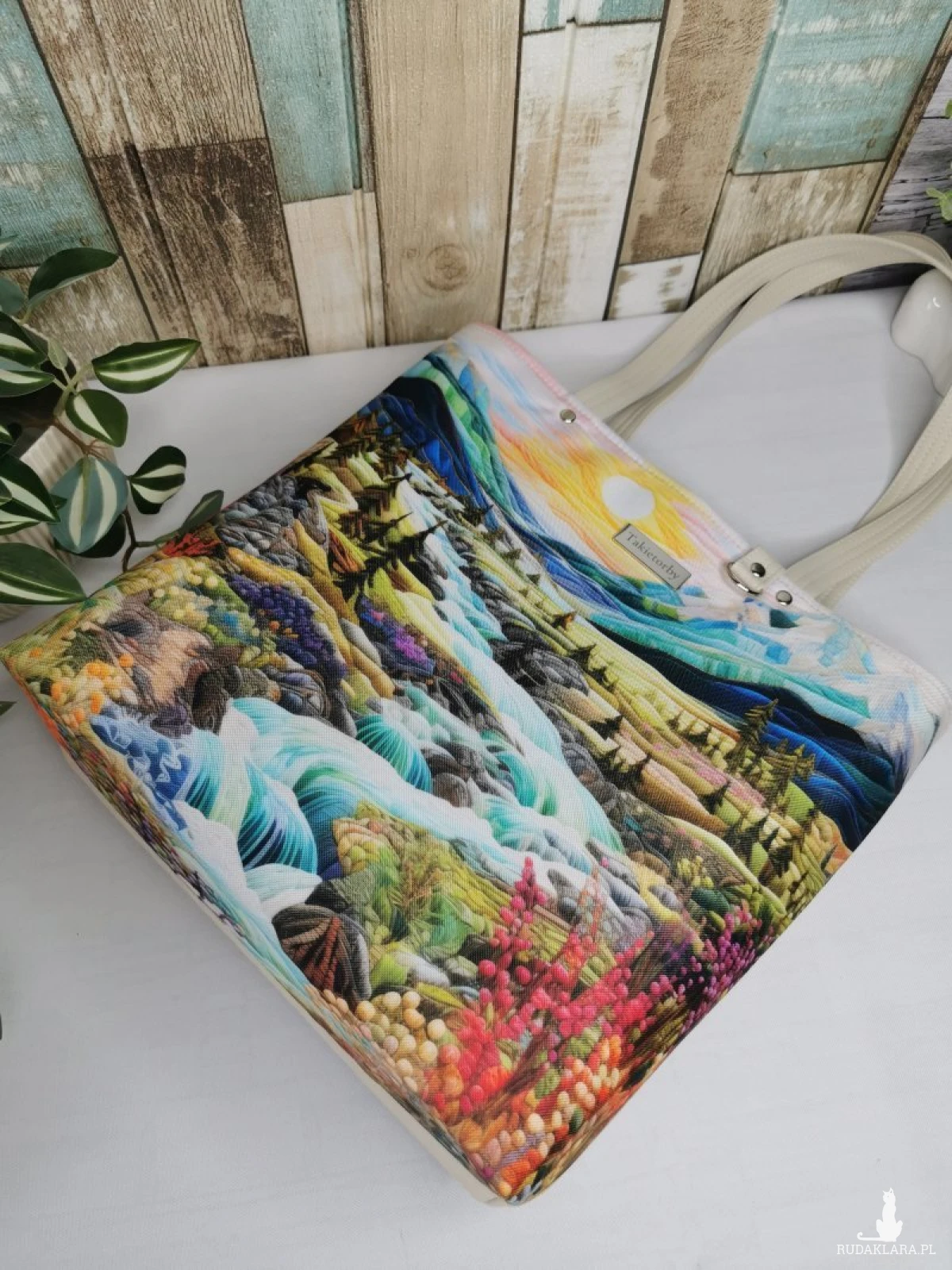 Torebka damska shopper bag torebka na ramię zamykana - pejzaż 5