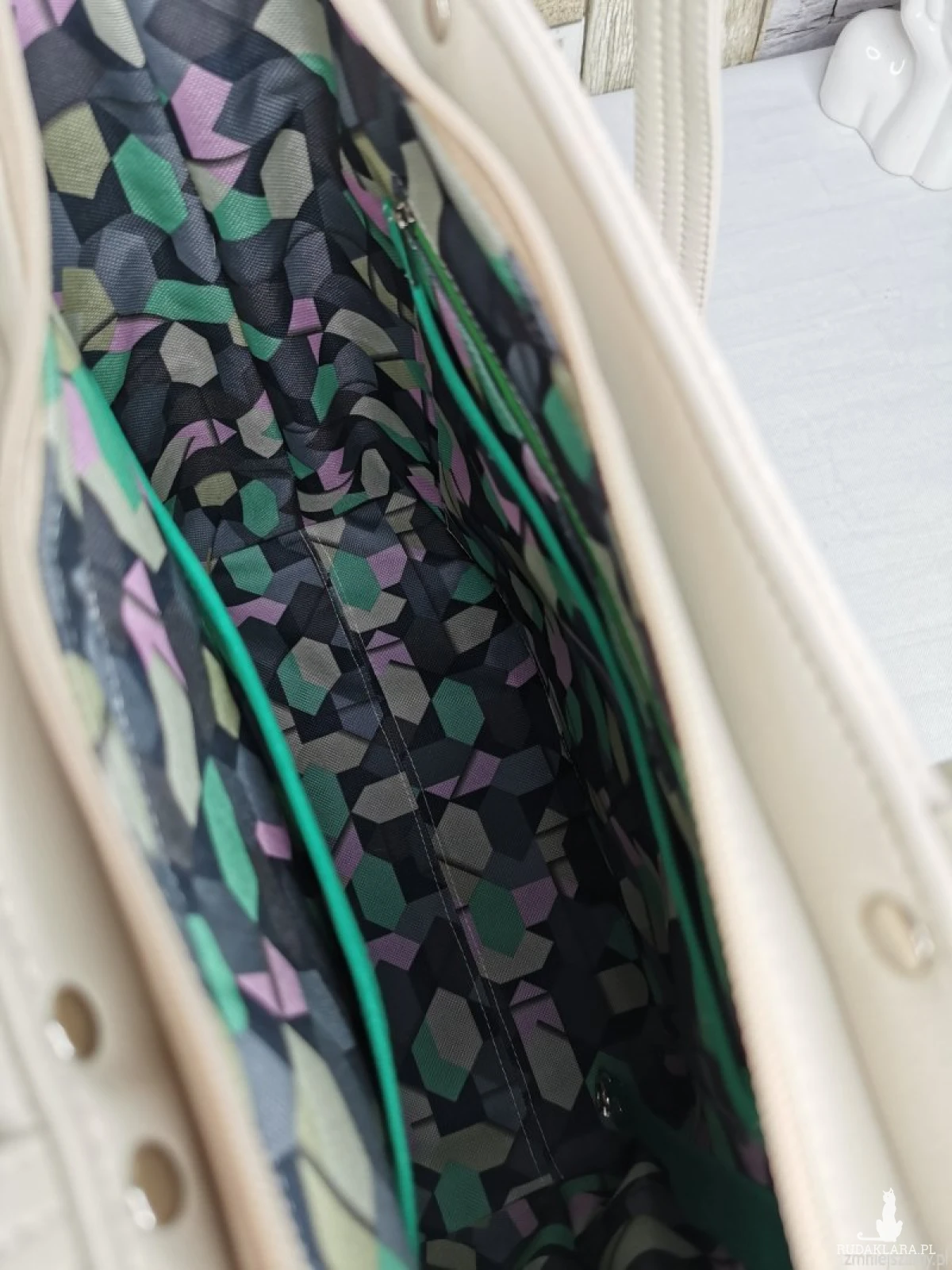 Torebka damska shopper bag torebka na ramię zamykana - pejzaż 5