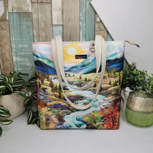 Torebka damska shopper bag torebka na ramię zamykana - pejzaż 5
