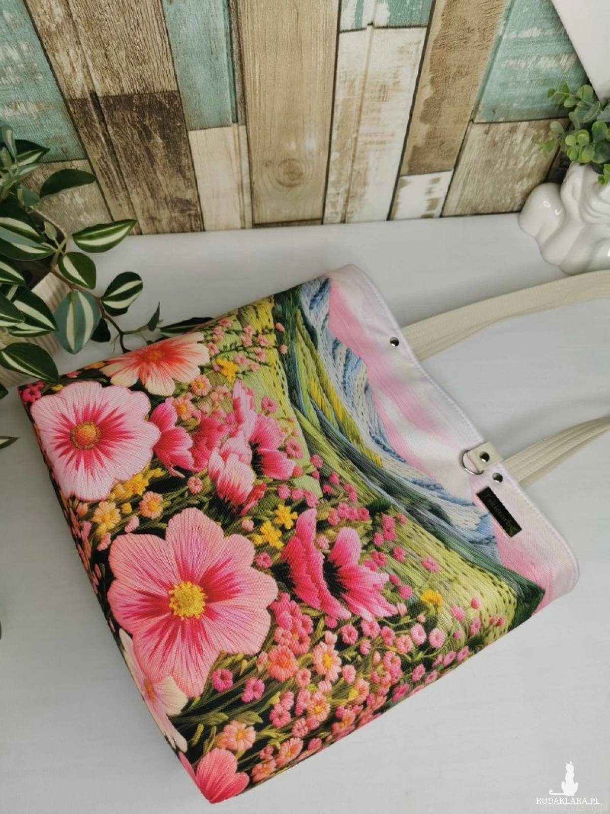 Torebka damska shopper bag torebka na ramię zamykana - pejzaż 6