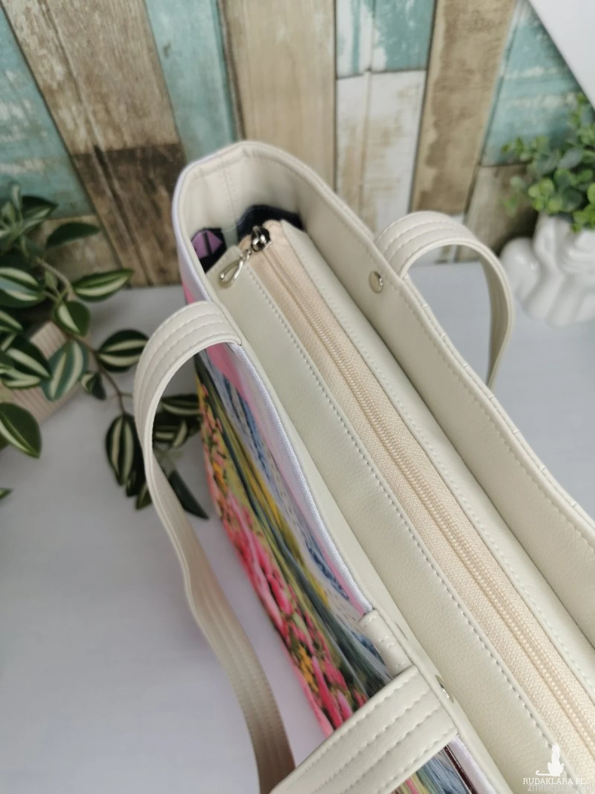 Torebka damska shopper bag torebka na ramię zamykana - pejzaż 6