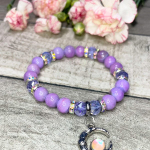 Bransoletka z fioletowego chalcedonu