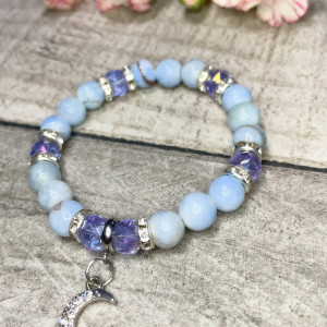 Bransoletka z niebieskiego jadeitu