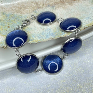 Bransoletka w odcieniu perłowego szafiru e32/20