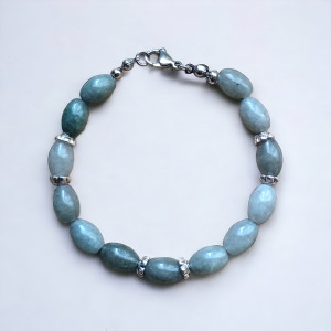 Bransoletka z naturalnego jadeitu "Talizman szczęścia i dobrobytu"