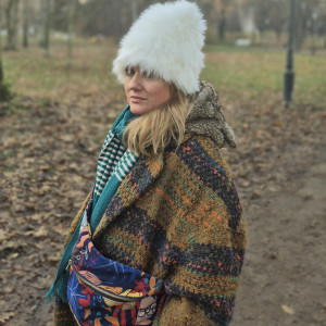 Futrzana  sztuczne futro czapka