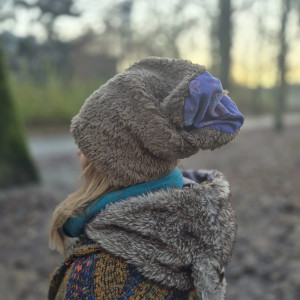 Futrzana  sztuczne futro czapka