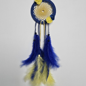 Łapacz snów granatowo-żółty