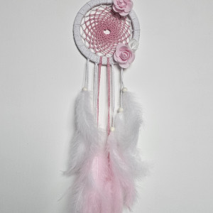 Łapacz snów biało-różowy