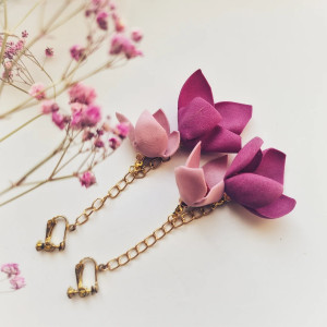 klipsy cudne  kwiaty