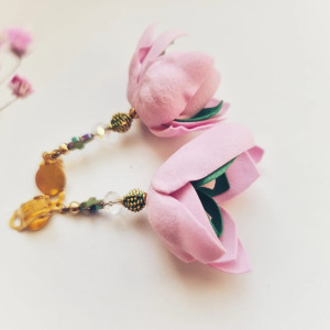 klipsy cudne  kwiaty