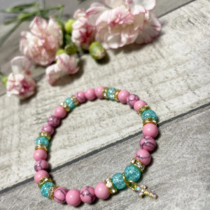 Bransoletka z różowego howlitu