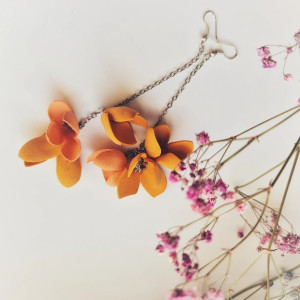 Kolczyki  kwiaty lekkie