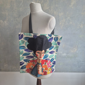 torba shopperka z wizerunkiem Fridy Kahlo