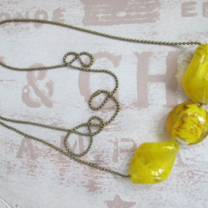 Nowa*Sztuczna biżuteria handmade *Naszyjnik kulkowy z zawieszkami *